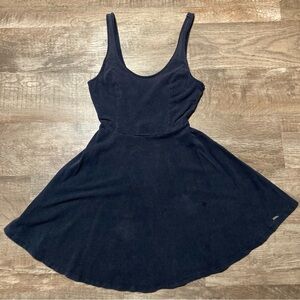 Y2K Hollister Mini Navy Blue Skater Dress